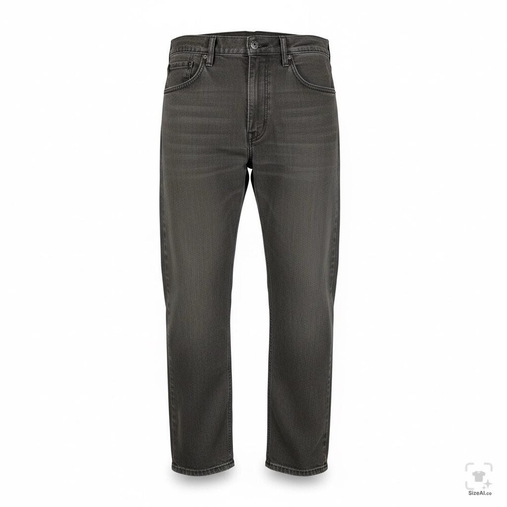 Levis 505 Jeans Mens 33x32 Gray Charcoal Wash Straight Denim Zip Fly Regular Fit